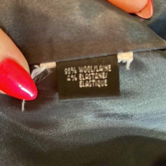 Lafayette 148 Blazer Lightweight Wool Pinstripe Black Size 8 - Picture 9 of 11